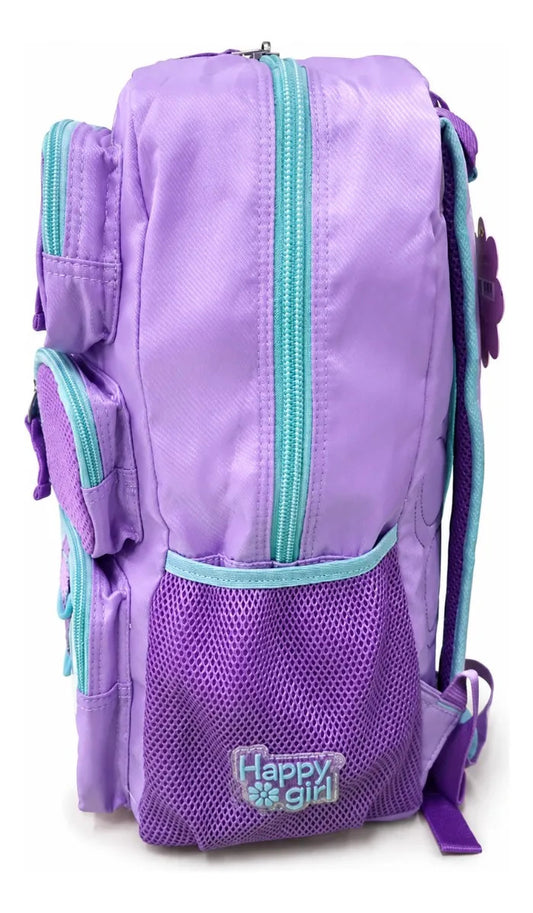 Mochila Escolar Juvenil Chenson Lila Degradada Y Azul