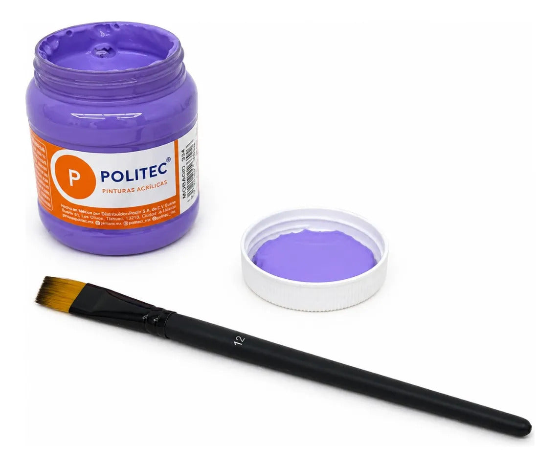 Pintura Multi Superficie Politec Morado 250 Ml Secado Rápido