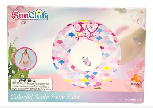 Salvavidas Sun Club Escamas Con Detalles Brillantes 90 Cm