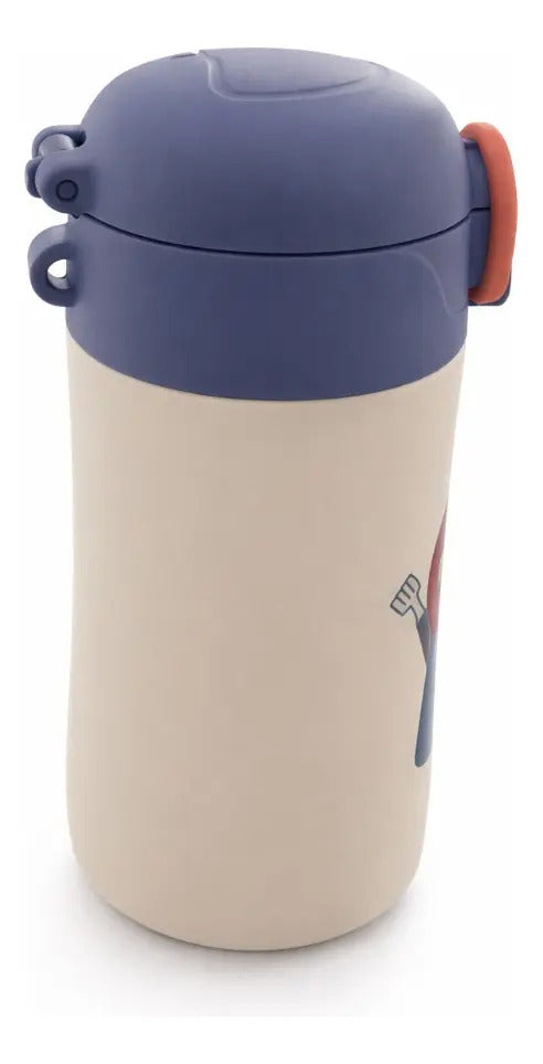 Termo Para Niños 400 Ml Inoxidable Con Seguro 3 Colores
