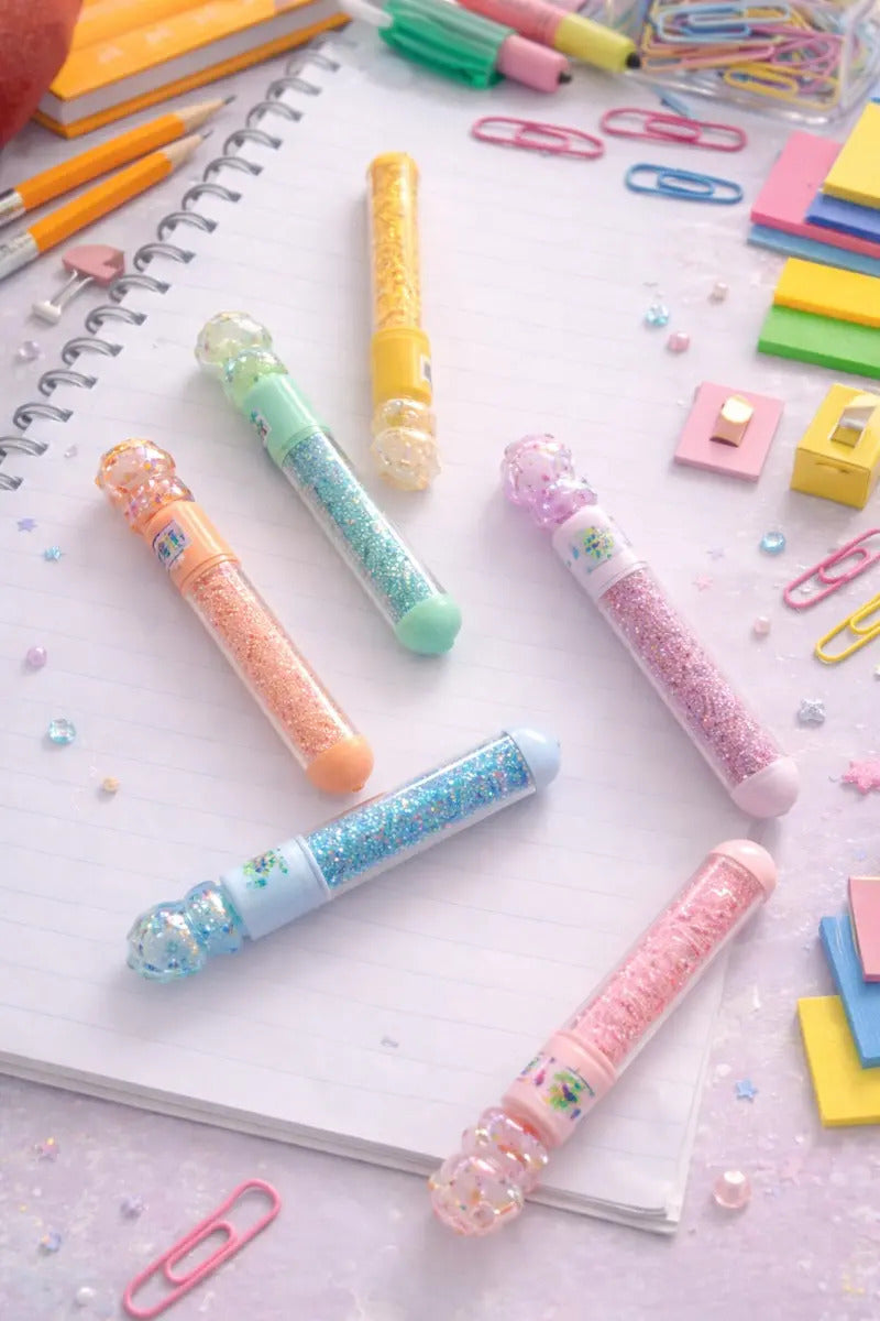 Marcatextos Kawaii 6 Piezas Tonos Pastel Tapa Dinosaurio