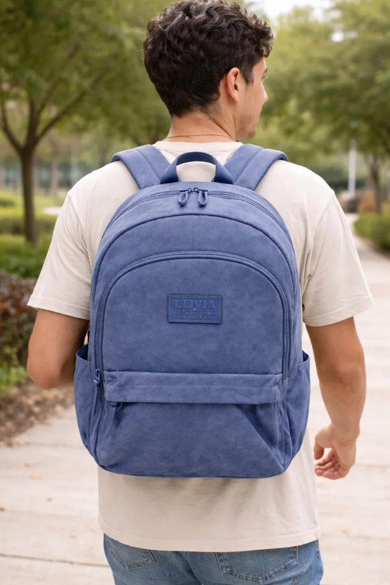 Mochila Lluviajuvenil Azul Práctica Con 3 Compartimento