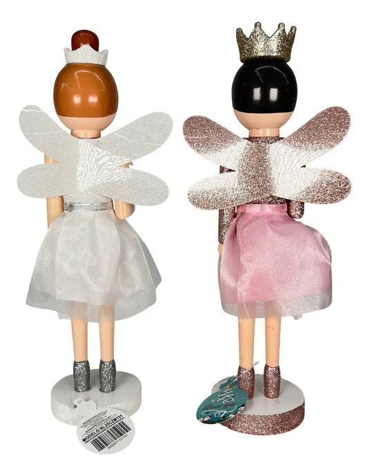 Muñeca Navidad Lluvia Hada Mágica Con Varita 35 Cm