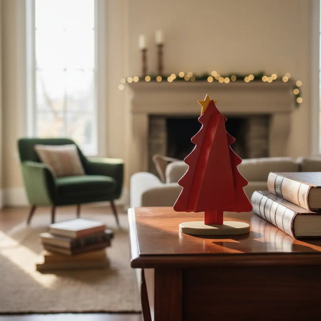 Árbol Navideño De Madera 3 Piezas Marca Lluvia