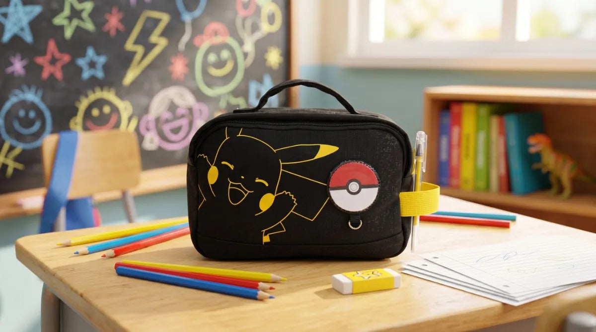 Lapicera Escolar Yadatex Pokémon Negra Satinada
