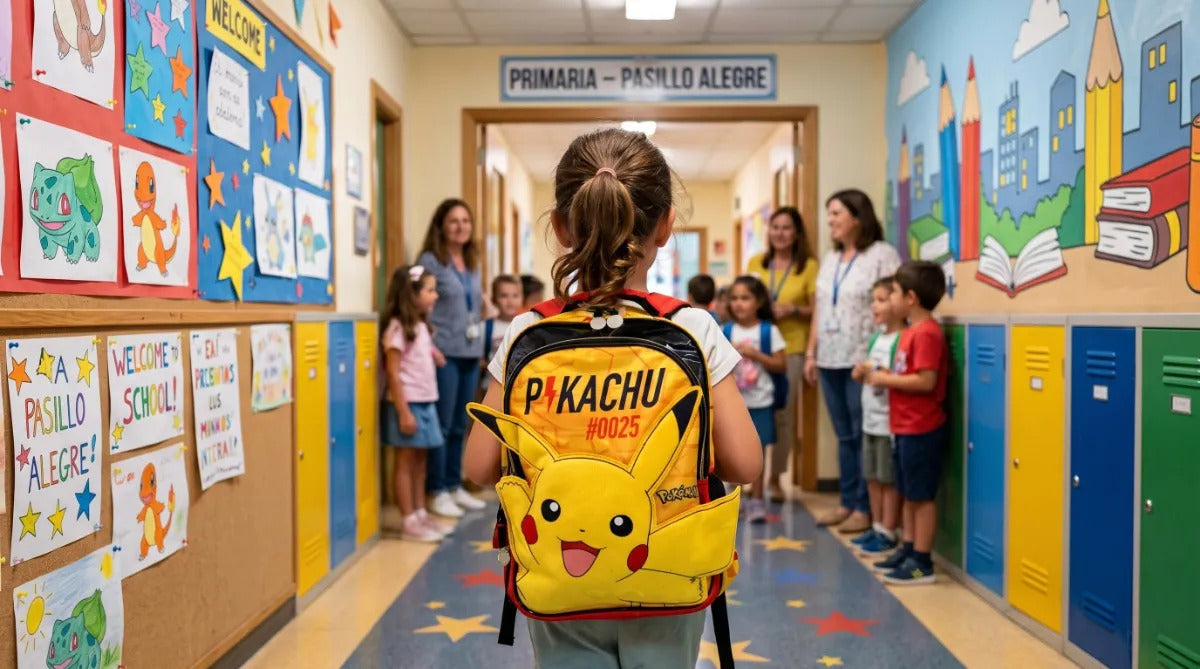 Mochila Priamaria Yadatex Pokémon Pikachu Color Amarillo
