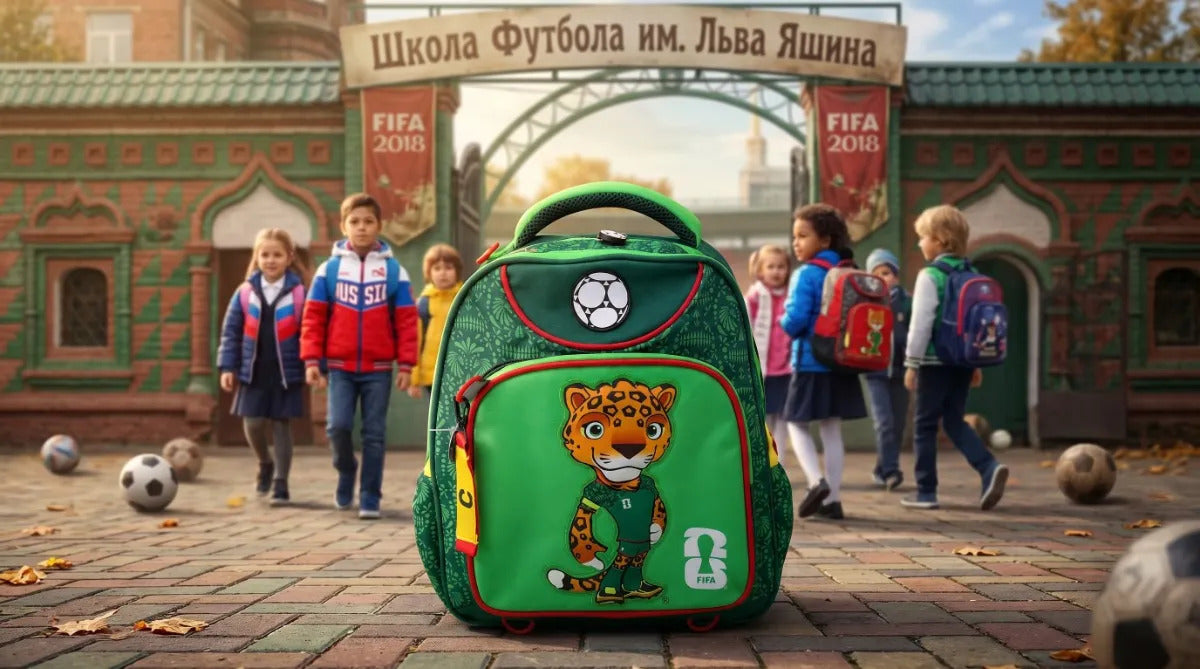 Mochila Escolar Fifa Mascota Futbol Para Primaria Color Verde