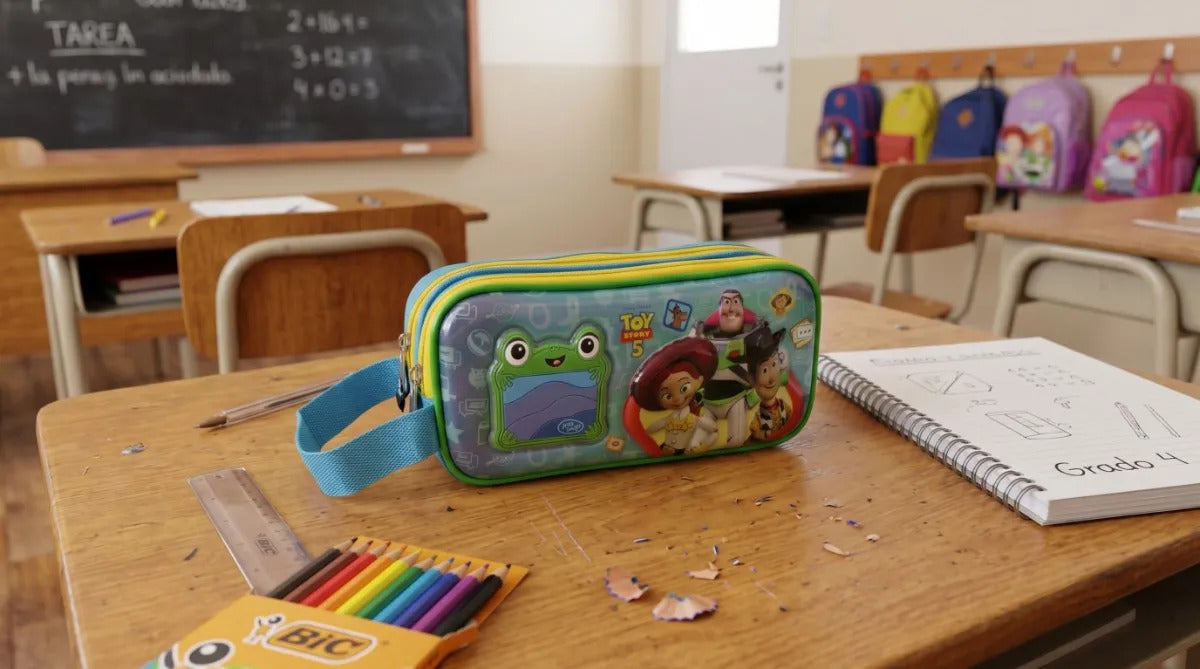 Lapicera Escolar Ruz Toy Story Cinco Doble Compartimento