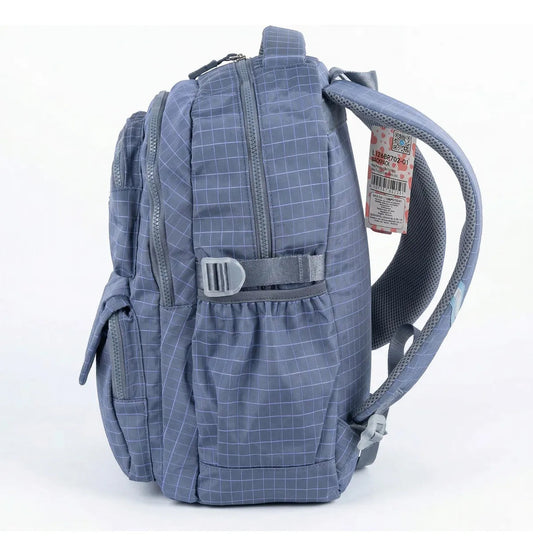 Mochila Juvenil Lluvia Azul Con Llavero Removible Unisex