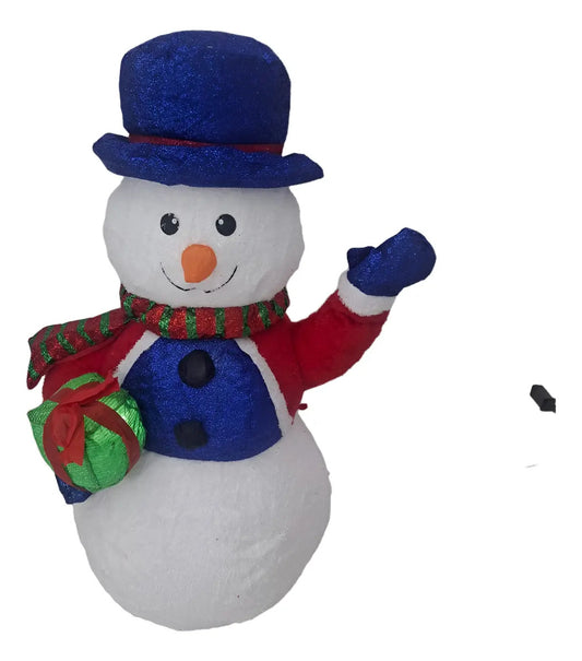 Inflable Navideño Muñeco De Nieve Con Regalo Marca Lluvia