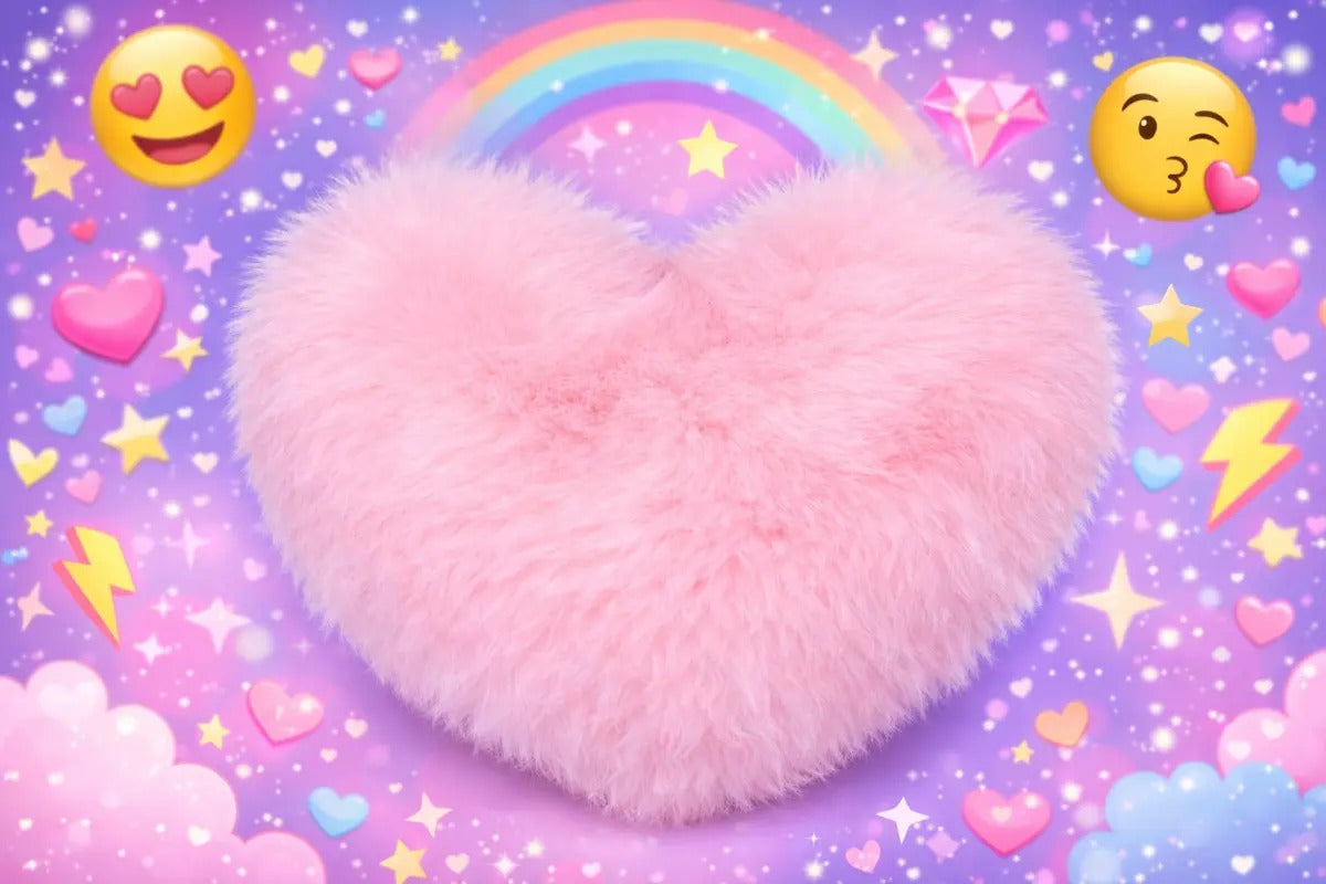 Peluche De Almohada Corazón Esponjoso 32x18x42 Candy Toys