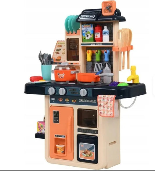 Cocina Pequeña Marca Candy Toys Azul Con 42 Piezas