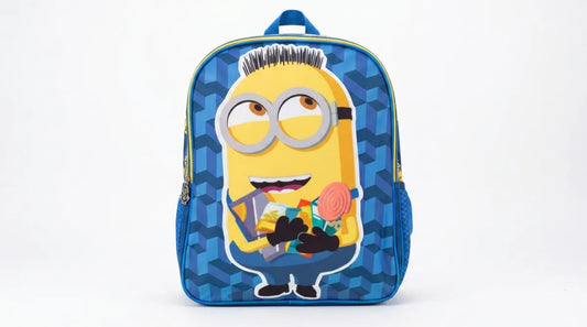 Mochila Ruz Minions Diseño Azul Y Amarillo Para Primaria