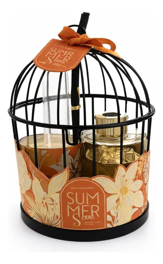 Set Aromaterapia Summer Scent Con Vela Y Difusor 3 Aromas