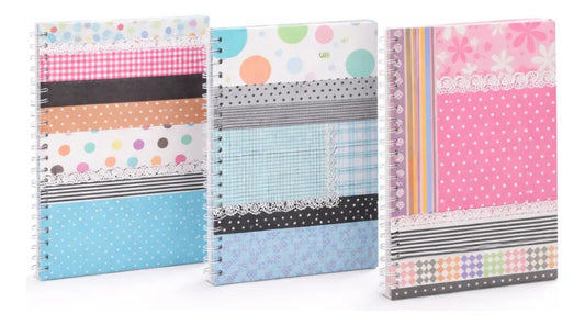 Libretas 3 Piezas Diseños Patchwork Cuadro Chico Surimax