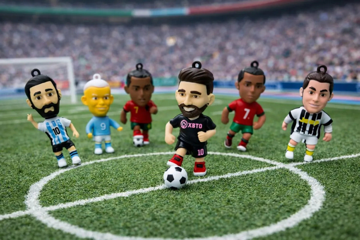 Set 8 Muñecos Futboleros Coleccionables Estilo Caricatura
