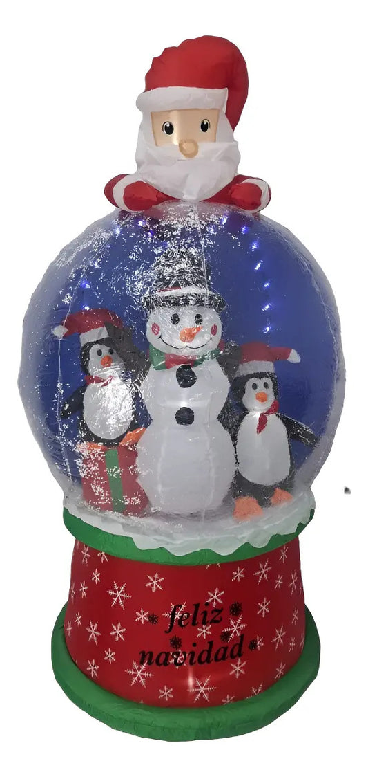 Inflable Navideño Esfera Con Muñeco De Nieve Marca Lluvia