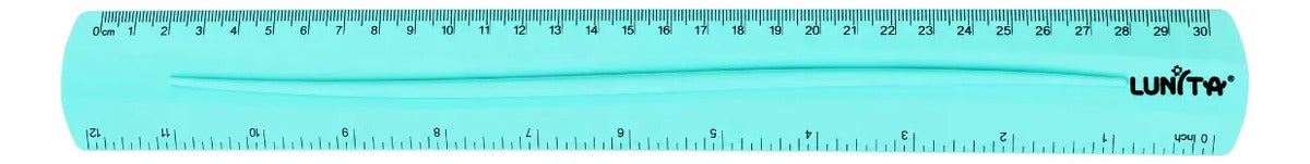 Juego De Geometría Flexible Lunita 4 Piezas Colores Pasteles