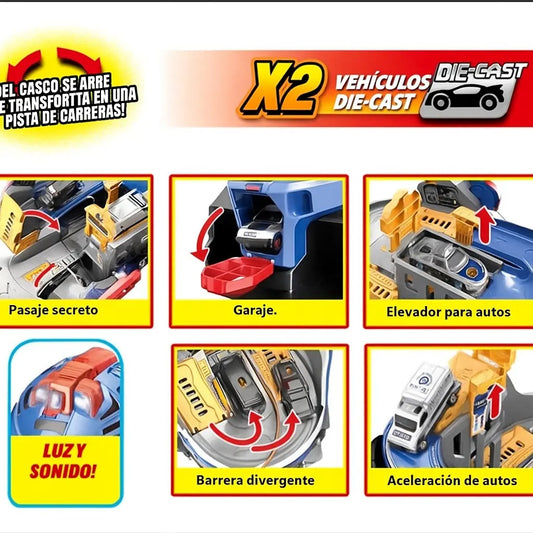 Pista Transformable City Action Con Pasaje Secreto Candy