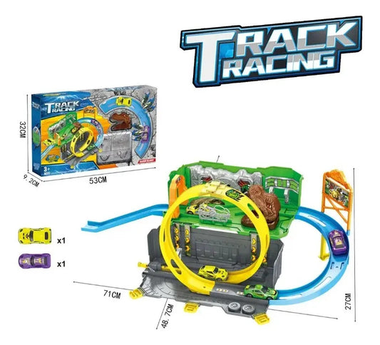 Pista Track Racing Con Loop 360 Portafolio Marca Candy Toys
