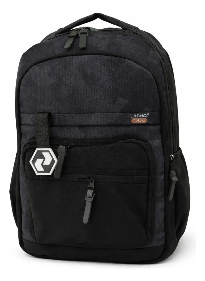 Mochila Lluviajuvenil Negra Camuflaje Gris Antirrobo Espalda