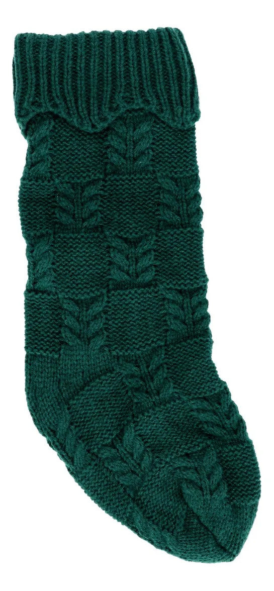 Bota Navideña Tejida de Trenzas 47 cm Surtida