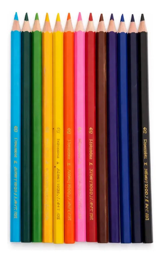 Lápices De Colores Acuarelables 12 Pzas Efecto Acuarela