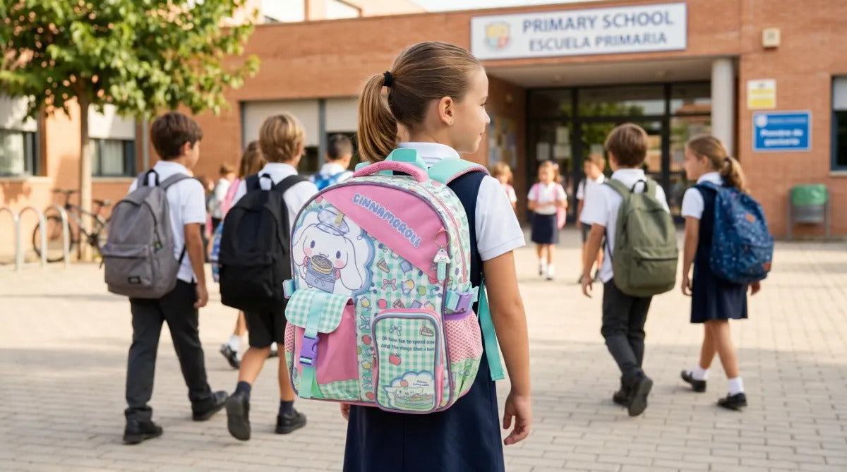 Mochila Primaria Ruz Cinnamoroll Rosa, Verde Menta Y Lila