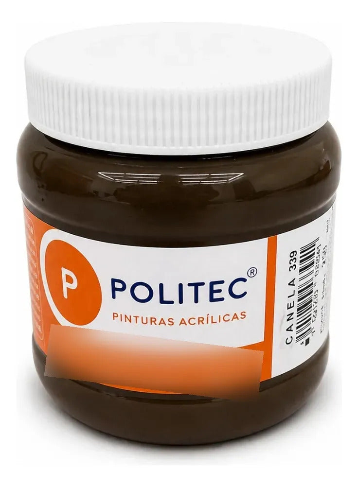 Pintura Acrílica 250 Ml Politec Tono Café Canela Para Arte