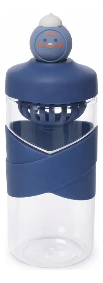 Botella Niños 500ml Acrílica Con Filtro Para Té Y Jugos
