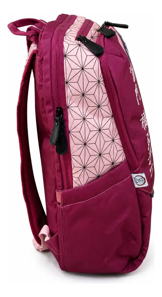 Mochila Juvenil Nezuko Kamado Demon Slayer Rosa Juvenil