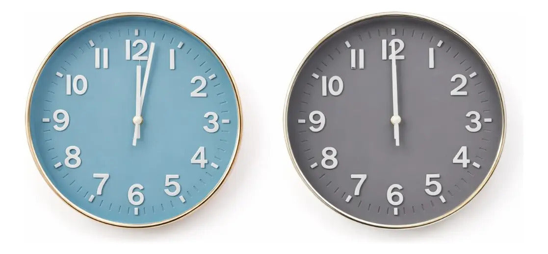 Reloj De Pared Contemporáneo 30x4x30 Cm Dos Colores