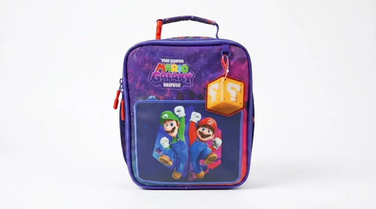 Lonchera Escolar Ruz Mario Galaxy Azul Y Llavero Incluido