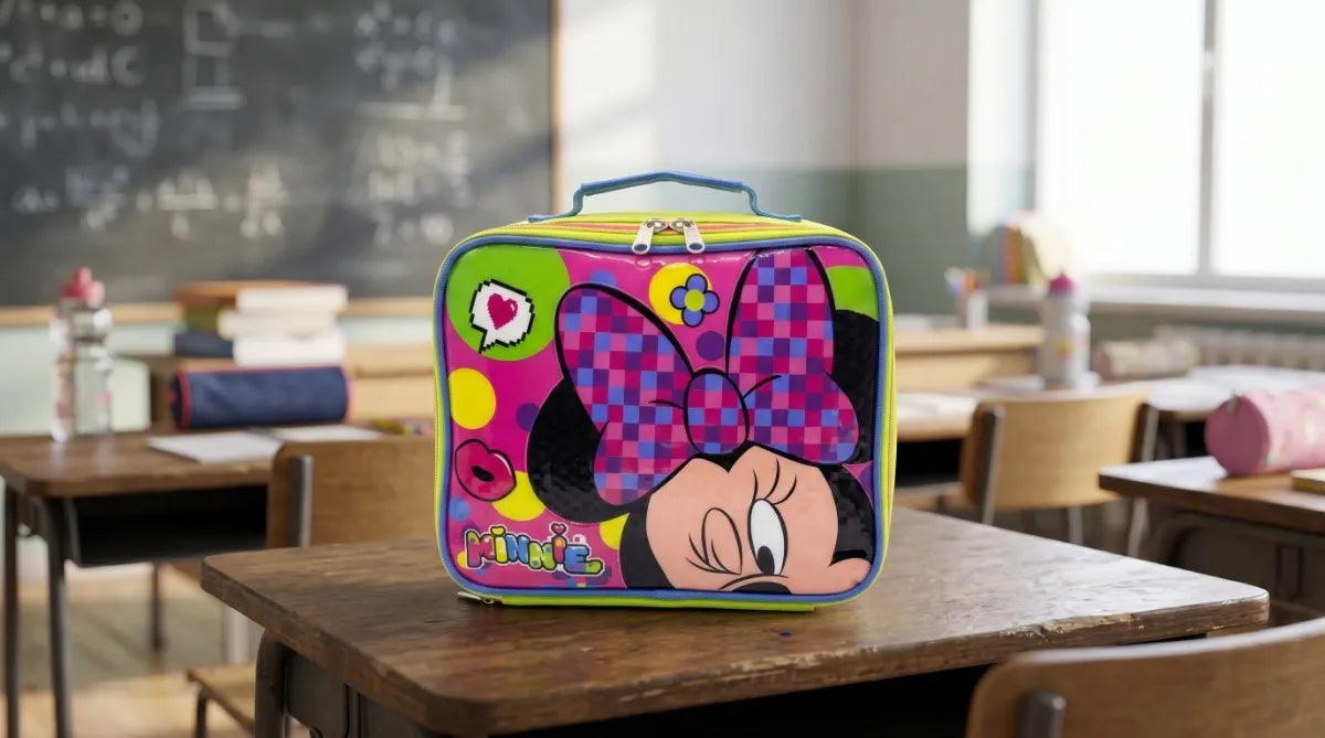 Lonchera Térmica Infantil Ruz Minnie Mouse Amarillo Neón