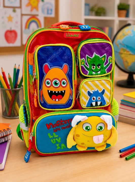 Mochila Lluvia Monsters Are Real Con Monstruitos Divertidos