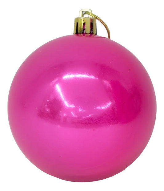 Esferas 30 Piezas Color Rosa Fucsia Decorativo Marca Lluvia