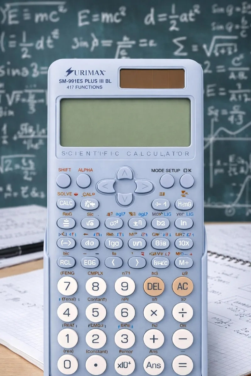 Calculadora Científica Azul Surimax 417 Funciones 2 Líneas