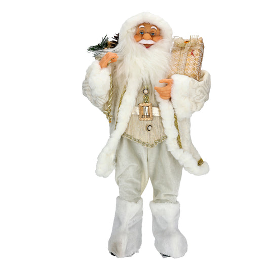 Santa Dorado Elegante Lluvia Figura Decorativa 60x30x20 Cm