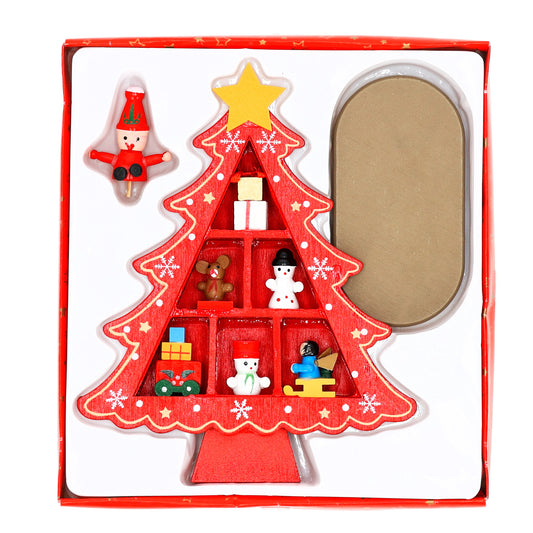 Árbol Navideño De Madera 3 Piezas Marca Lluvia