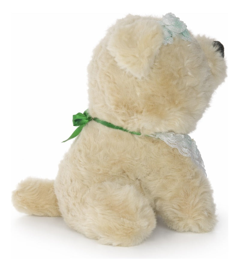Peluche Perrita Con Mandil De Encaje 2 Colores 15 Cm
