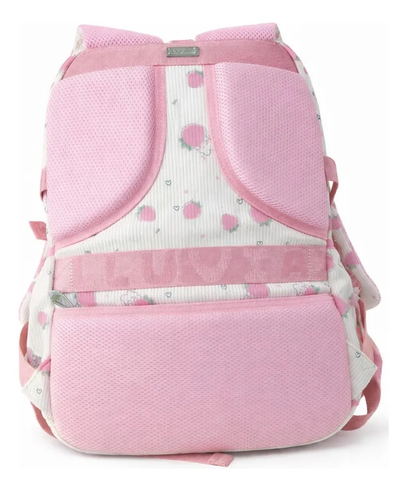 Set 3 Piezas Lluvia Diseño Fresas Mochila Lonchera Lapicera