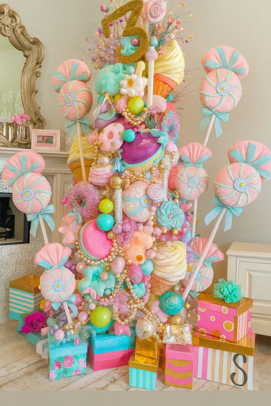 Figura Caramelo Navideño Candy Land Para Árbol 32x4x18