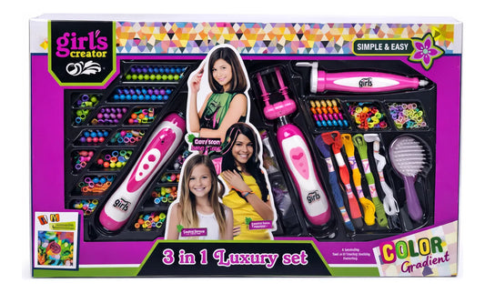 Set 3 En 1 Con Máquina De Estilo Candy Toys