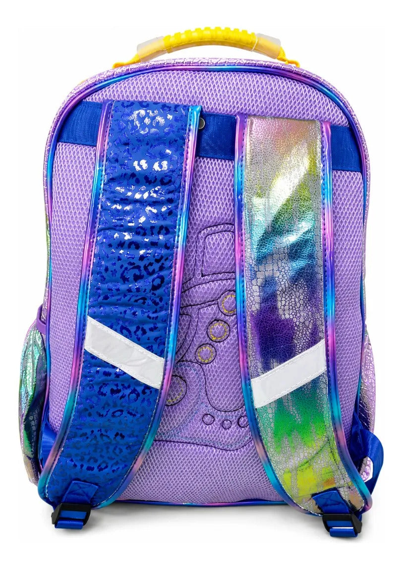 Set Mochila Tres Piezas Gato 3d Guerreras K-pop Con Luz Led