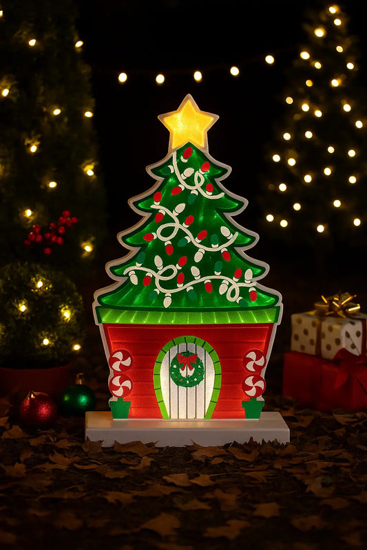 Luz Infinita Árbol Navideño Con Guirnaldas 40x35x2 171 Luces
