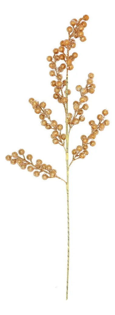 Vara Lluvia Ramilletes Dorados Cristalizados 78 cm