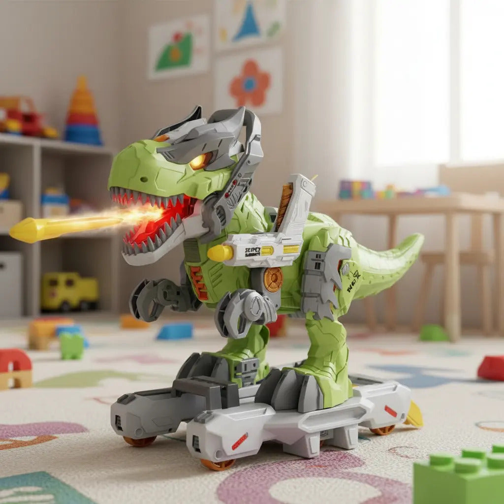 T Rex Montable Candy Toys Con Base Desmontable Y Pistolas