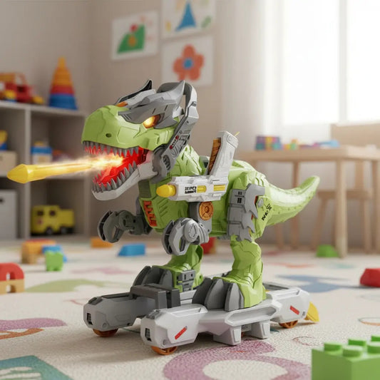 T Rex Montable Candy Toys Con Base Desmontable Y Pistolas