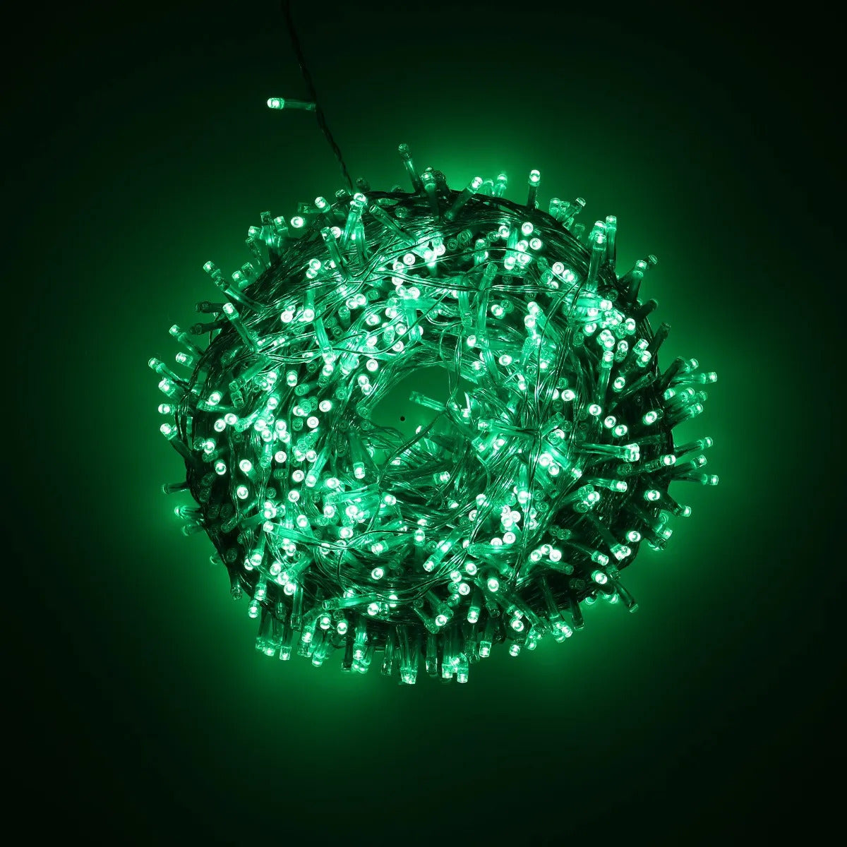 Guía Navideña Lluvia 1000 Luces Led Verde 50 Metros