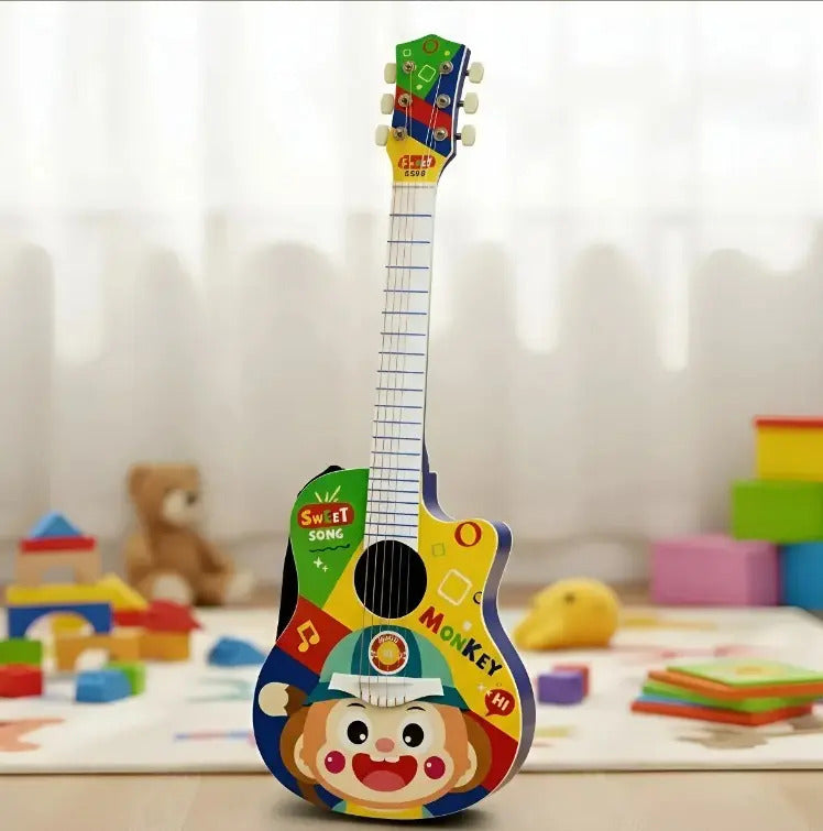 Guitarra Infantil Candy Toys Monkey Con Sonido Realista